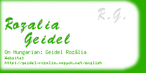 rozalia geidel business card